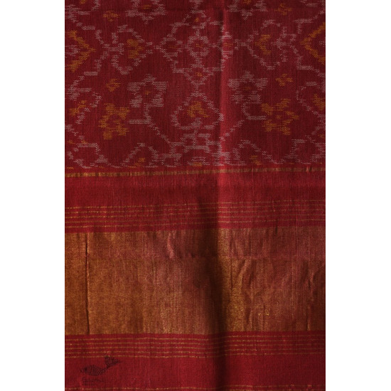 shop handwoven patola woolen Maroon shawl