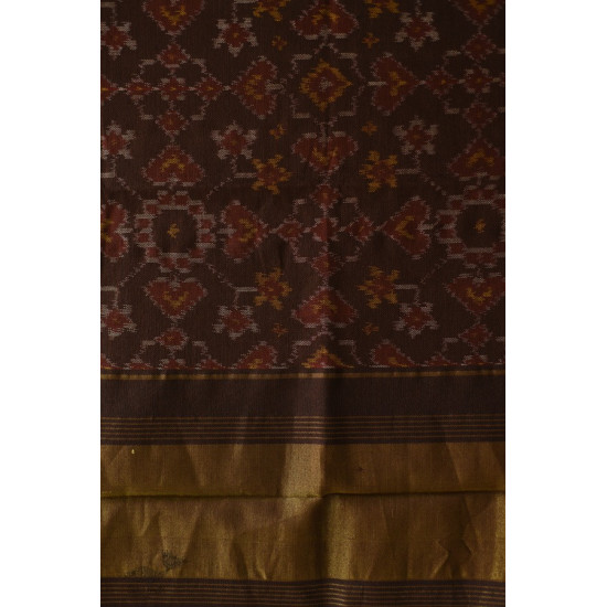 shop handwoven patola woolen Brown shawl