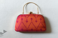 A pocket full of joy ✧ Patola Silk Purse / Sling Bag - Orange