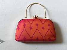 A pocket full of joy ✧ Patola Silk Purse / Sling Bag - Orange