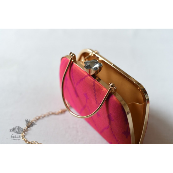 shop handmade Patola Silk Orange Purse / Sling purple Bag 