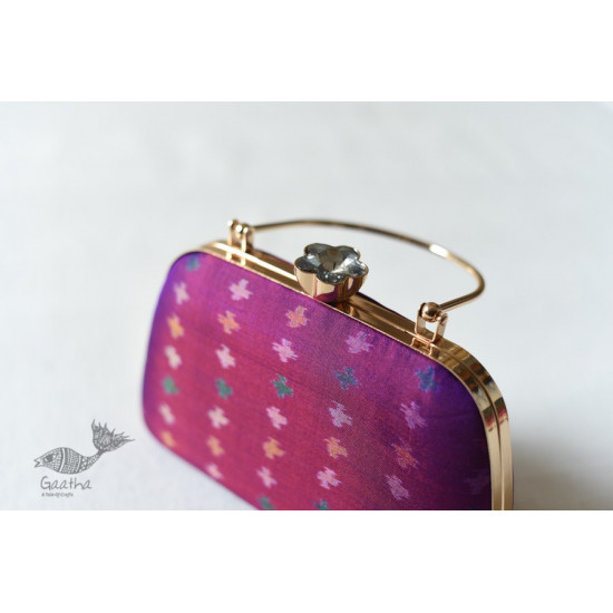 shop handmade Patola Silk Purse / Sling purple Bag 