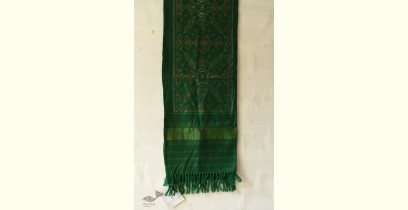 Vasant . वसंत ❄ Handwoven Woolen Patola Green Muffler