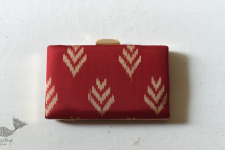 A pocket full of joy ✧ Patola Silk Clip Clutch / Sling Handbag - Red