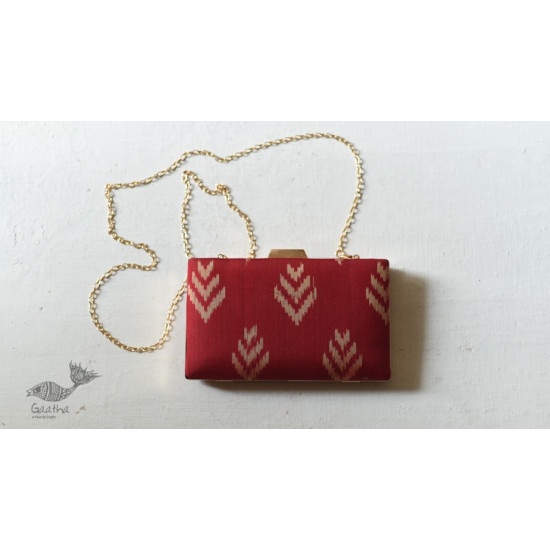 shop Patola Silk Clip Clutch / Sling Handbag