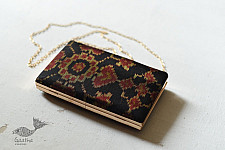 A pocket full of joy ✧ Patola Silk Clip Clutch / Sling Handbag - Black