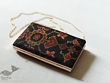 A pocket full of joy ✧ Patola Silk Clip Clutch / Sling Handbag - Black
