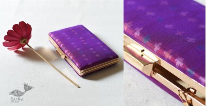 A pocket full of joy ✧ Patola Silk Clip Clutch / Sling Handbag - Purple