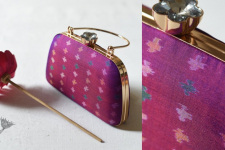 A pocket full of joy ✧ Patola Silk Purse / Sling Bag - Purple 