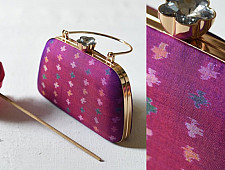 A pocket full of joy ✧ Patola Silk Purse / Sling Bag - Purple 
