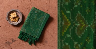 Vasant . वसंत ❄ Handwoven Woolen Patola Green Muffler