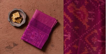 Vasant . वसंत ❄ Handwoven Woolen Patola Muffler - Pink
