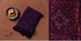 Vasant . वसंत ❄ Handwoven Woolen Patola Muffler - Wine Color