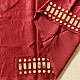Embroidered Blouse Piece ( Unstitched )   - Maroon Mirror Work