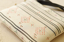 Dots & weaves ~ Tangaliya Purse / Sling Bag - Off White