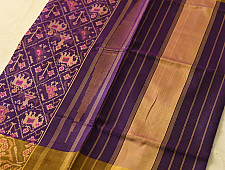 चंपा - चकली ⁂ Narikunj Traditional Patola Silk Saree| Purple