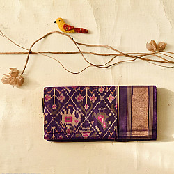 चंपा - चकली ⁂ Narikunj Traditional Patola Silk Saree| Purple