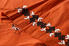 Embroidered Blouse Piece ( Unstitched )  - Cotton + Silk 