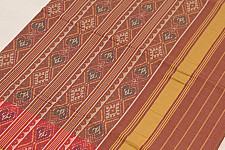 Champa - Chakli . चंपा - चकली ~ Patola Cotton Saree - Light Brown