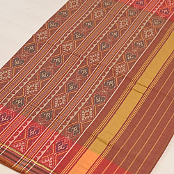 Champa - Chakli . चंपा - चकली ~ Patola Cotton Saree - Light Brown