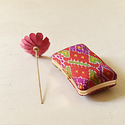 A pocket full of joy ~ Patola Clutch Purse / Red Sling Bag