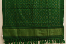 Vasant . वसंत | Handwoven Woolen Ikat Patola Shawl - Green