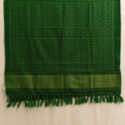 Vasant . वसंत | Handwoven Woolen Ikat Patola Shawl - Green