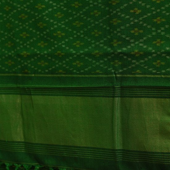 shop Handwoven Woolen Ikat Patola Shawl- Green