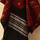 shop Bandhani Bhujodi Shawl - Maroon & Black