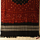 shop Bandhani Bhujodi Shawl - Maroon & Black