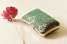A pocket full of joy ~ Patola Clutch Purse / Sling Green Bag