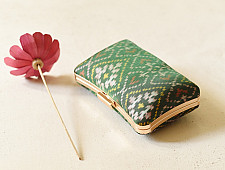 A pocket full of joy ~ Patola Clutch Purse / Sling Green Bag