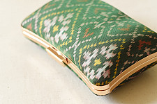 A pocket full of joy ~ Patola Clutch Purse / Sling Green Bag