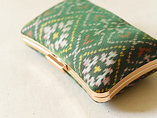 A pocket full of joy ~ Patola Clutch Purse / Sling Green Bag