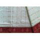 shop Patola Silk Handwoven saree White & Red