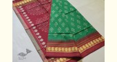 shop Patola Silk Handwoven saree Red & Green