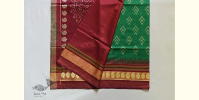 Champa - Chakli . चंपा - चकली | Silk Patola Saree - Red & Green