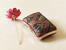 A pocket full of joy ~ Patola Clutch Black Purse / Sling Bag