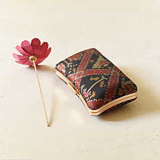 A pocket full of joy ~ Patola Clutch Black Purse / Sling Bag