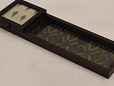 Joyance | Patola Silk - Black & White Serving Tray