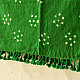 Kutchi Bhujodi Weaving - Bandhani ( Tie-dyed ) Woolen Green Shawl