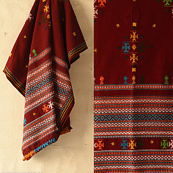 Winter's Call ❁ Kutchi Embroidered Mirror Work - Woolen Shawl