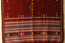 Winter's Call ❁ Kutchi Embroidered Mirror Work - Woolen Shawl