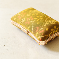 A pocket full of joy ~ Patola Clutch Golden Purse / Sling Bag