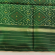 shop pure silk patola ikat Dark Green Dupatta