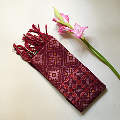 Rasika . रसिका ~ Handloom Patola Silk Cotton Stole - Maroon