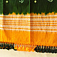 Kutchi Bhujodi Weaving - Bandhani ( Tie-dyed ) Woolen Shawl - Green & Orange