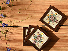 Joyance | Coaster - Set of Four - Cream & Brown