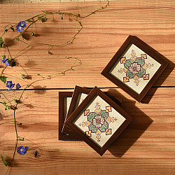 Joyance | Coaster - Set of Four - Cream & Brown