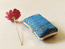 A pocket full of joy ~ Patola Clutch Blue Purse 